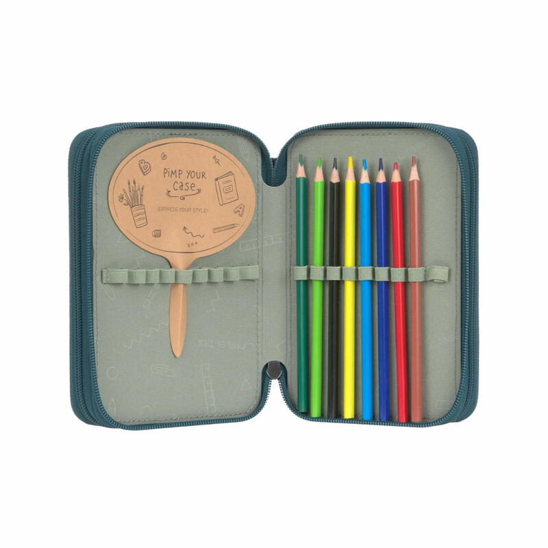 L�ssig Trriple Pencil Case Unique dark green Bild 4