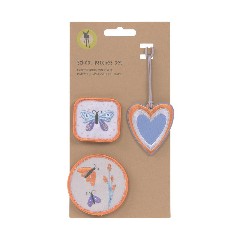 Lssig School Patches-Set, 3-teilig, 2 Patches + 1 Anhnger, Butterfly Bild 2