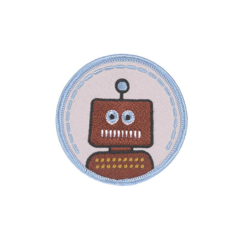 Lssig School Patches-Set, 3-teilig, 2 Patches + 1 Anhnger, Robot Bild 2