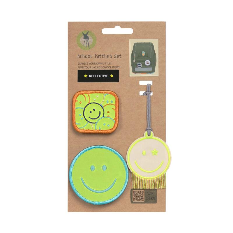 Lssig School Patches-Set, 3-teilig, 2 Patches + 1 Anhnger, Smile Bild 5