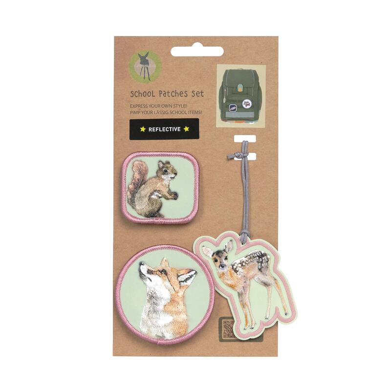 Lssig School Patches-Set, 3-teilig, 2 Patches + 1 Anhnger, Forest Bild 5