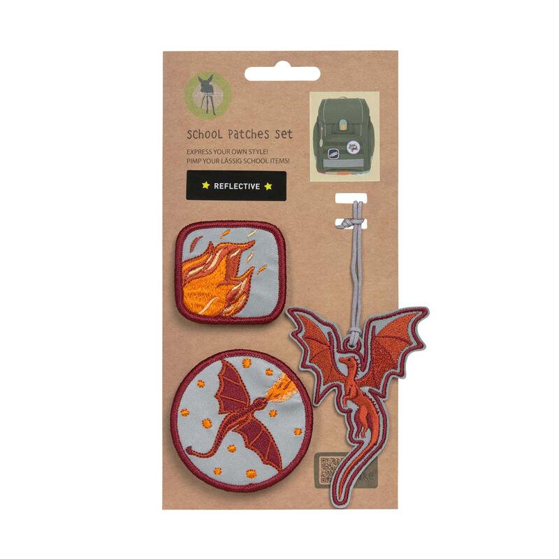 Lssig School Patches-Set, 3-teilig, 2 Patches + 1 Anhnger, Dragon Bild 5