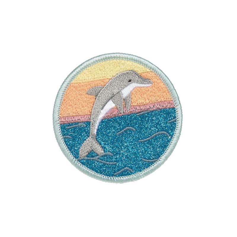 Lssig School Patches-Set, 3-teilig, 2 Patches + 1 Anhnger, Dolphin Ocean Edition Bild 2