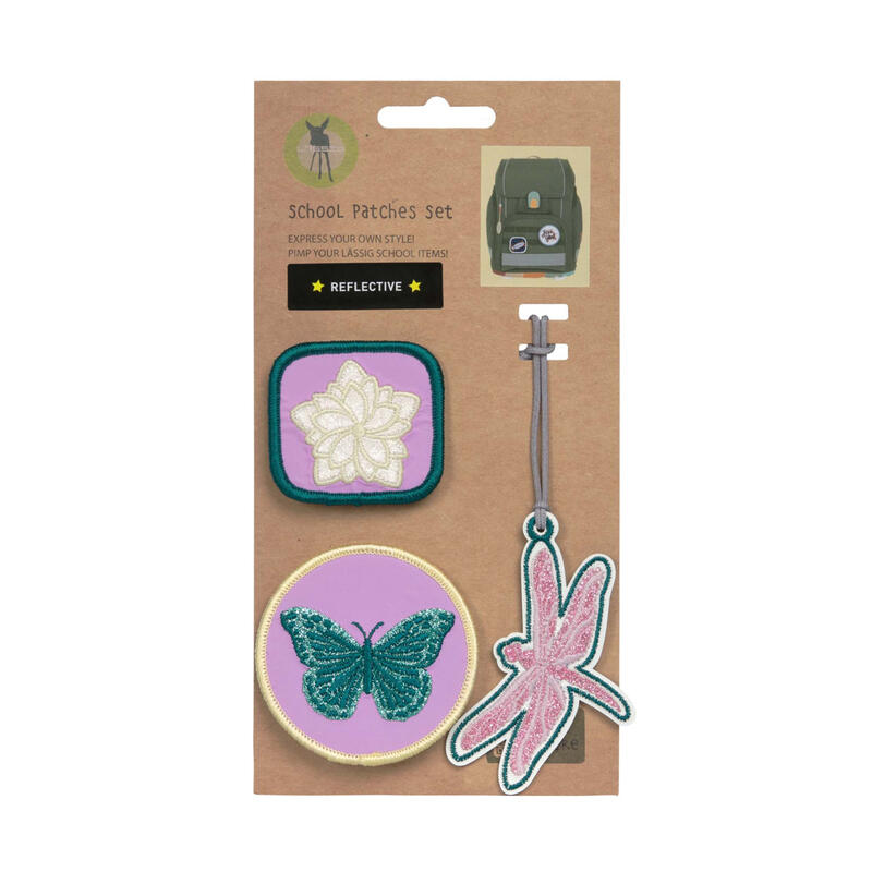 Lssig School Patches-Set, 3-teilig, 2 Patches + 1 Anhnger, Dragonfly Bild 2