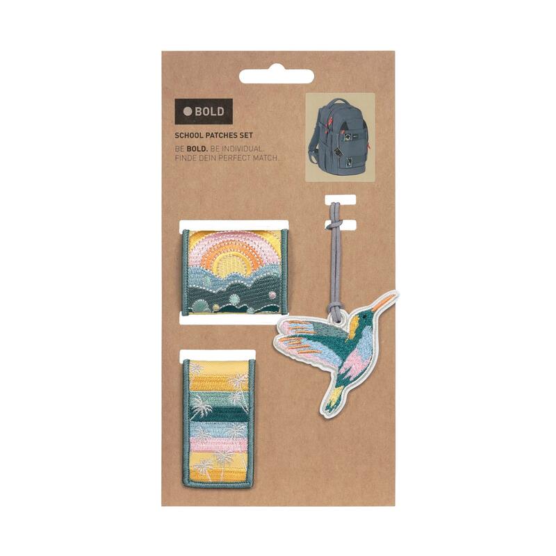 Lssig School Patches-Set, 3-teilig, 2 Patches + 1 Anhnger, Paradise Bild 5