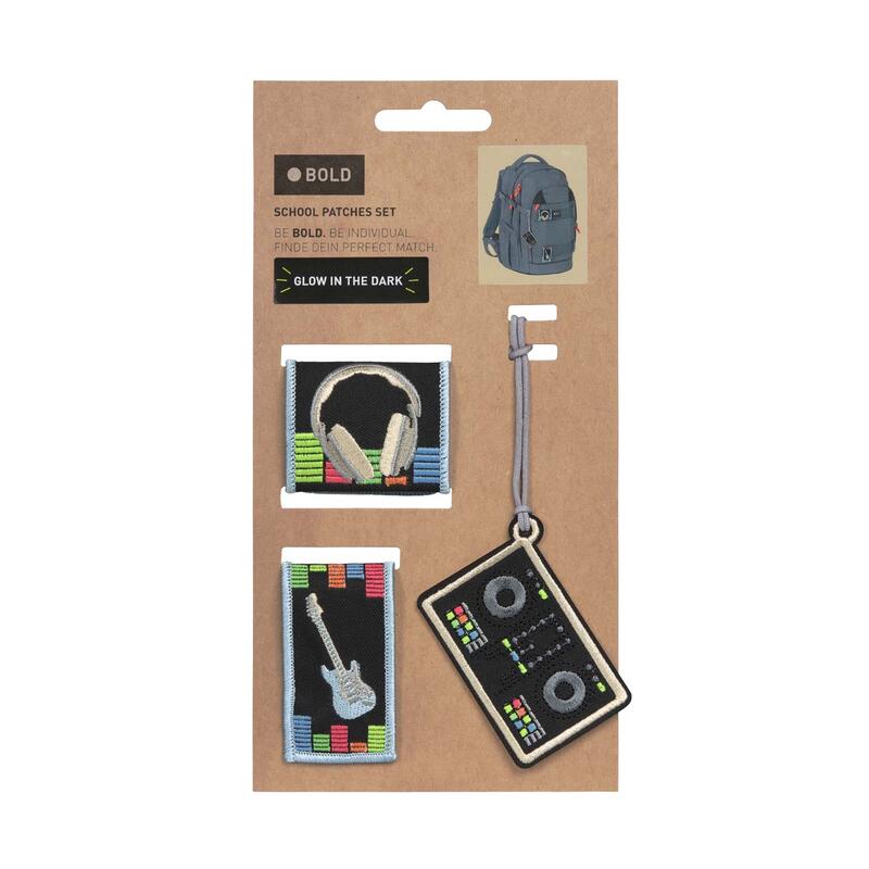 Lssig School Patches-Set, 3-teilig, 2 Patches + 1 Anhnger, Music Bild 5
