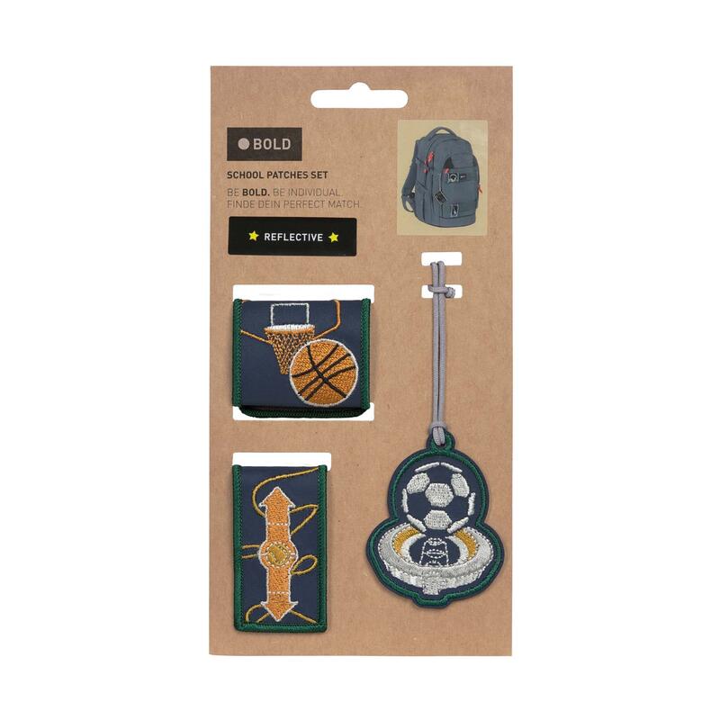 Lssig School Patches-Set, 3-teilig, 2 Patches + 1 Anhnger, Sport Bild 5