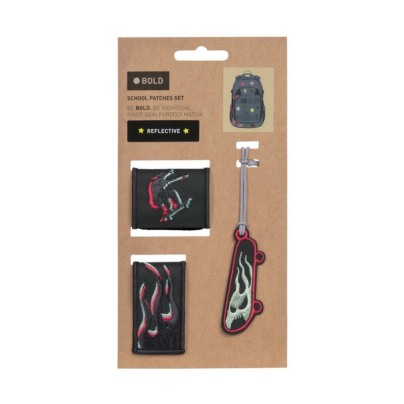 Lssig School Patches-Set, 3-teilig, 2 Patches + 1 Anhnger, Skater Bild 5