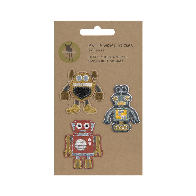 Lssig Textil Sticker-Set, 3-teilig, Robots Bild 2