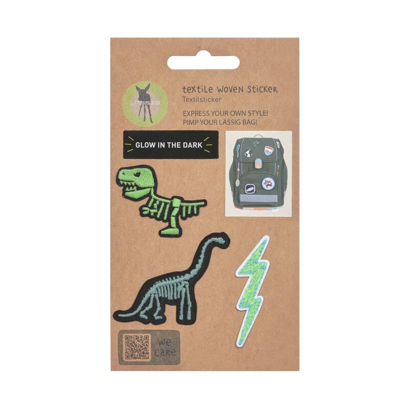 Lssig Textil Sticker-Set, 3-teilig, Dino Bild 5