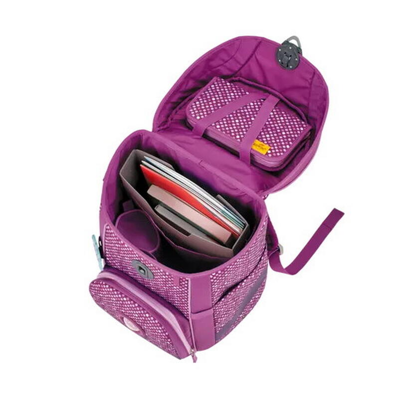 DerDieDas, Schulranzenset ErgoFlex Easy, 5-tlg. Purple Dots Bild 5