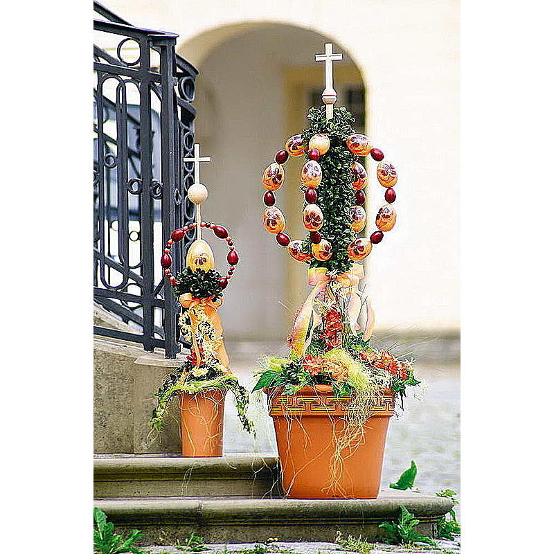 Holzkreuz fr Osterbaum und Osterpalme Bild 2