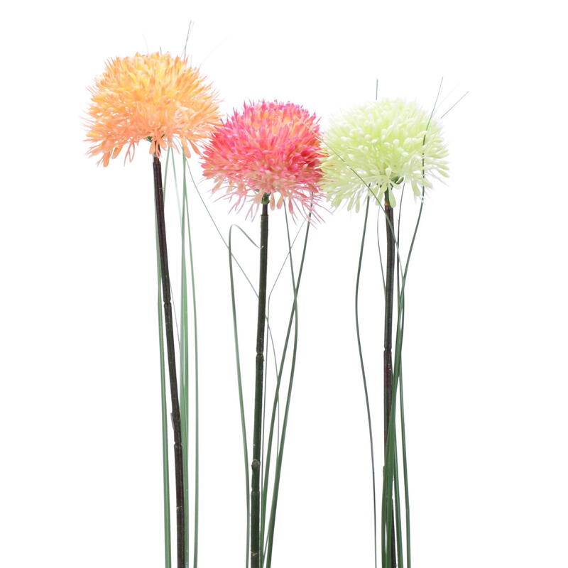 Allium mit Gras, knstliches Allium, Seidenblume, Kunstblume, Zierlauch