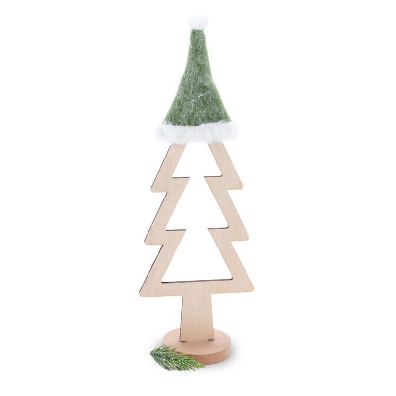 Baum, Holz-Baum mit M�tze, Weihnachtsbaum, Weihnachtsbaum mit M�tze, Deko-Baum, Weihnachtsdeko, Deko-Tannenbaum 