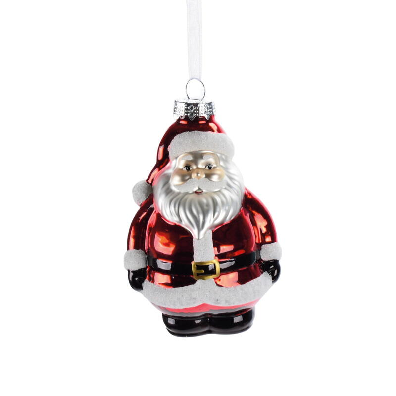 Baumschmuck Nikolaus, Weihnachtsdeko, Christbaumschmuck aus Glas, Baumhnger, Glashnger Nikolaus