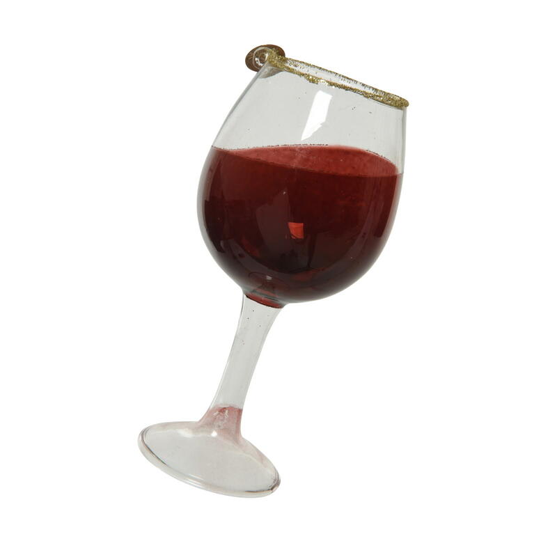 Baumschmuck Weinglas, Christbaumschmuck aus Glas, witziger Baumschmuck, Weinglas zum Hngen