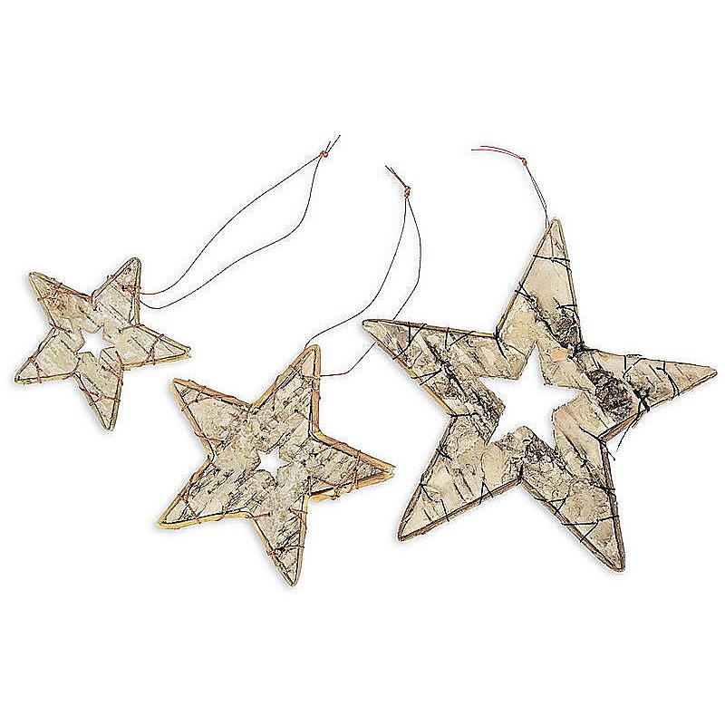 Birken-Sterne mit offener Mitte, Sterne, Weihanchtsdeko, Deko Weihnachten
