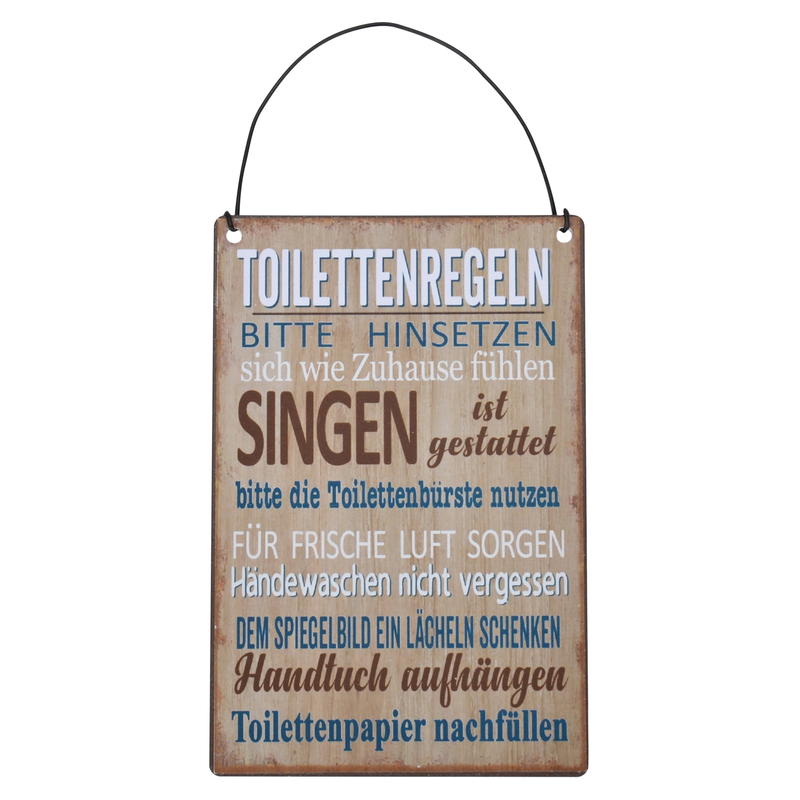 Blechschild Toilettenregeln Metallschild Schild Dekoschild Gunstig Online Bestellen