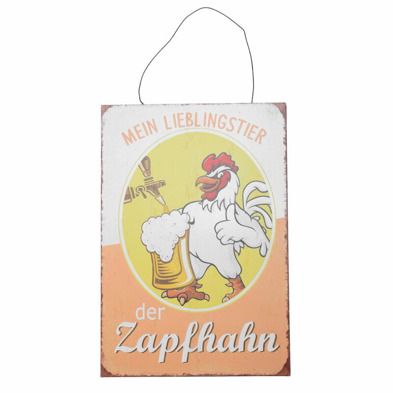 Blechschild Zapfhahn, Schild, Wandschild, Dekoschild, Metallschild, Schild mit Spruch 