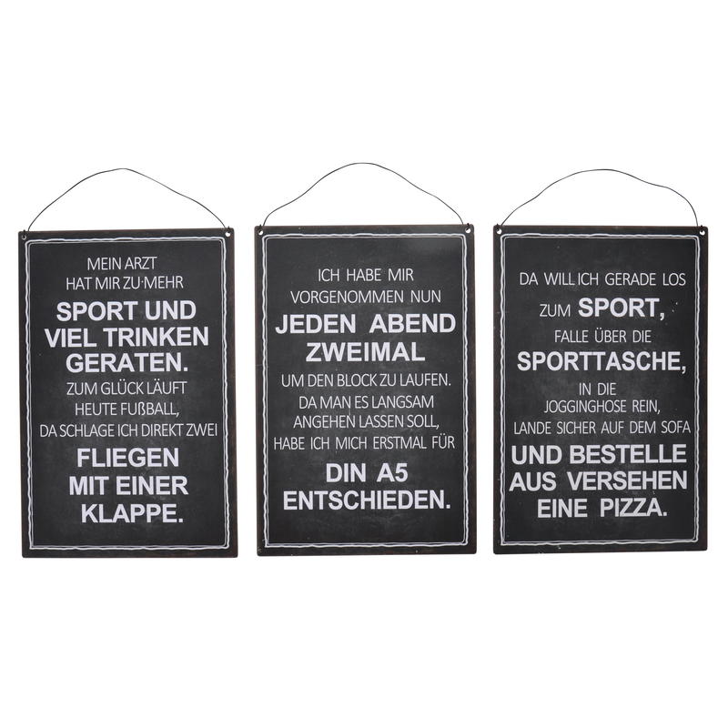 Blechschilder Sport, Schild, Metallschild, Schild mit Spruch