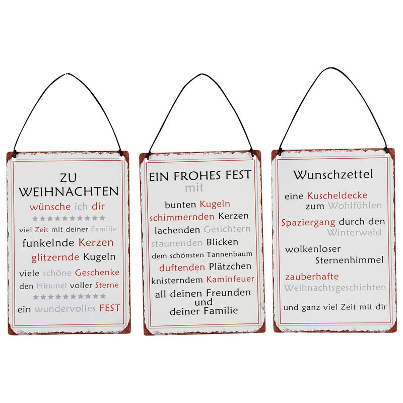 Blechschilder Weihnachtswunsche Gunstig Online Bestellen