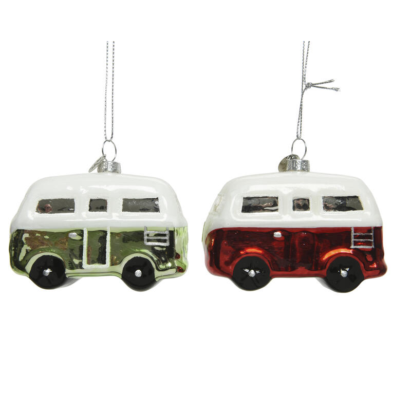 Bus, Baumschmuck, Glasschmuck, Christbaumkugel, Christbaumschmuck