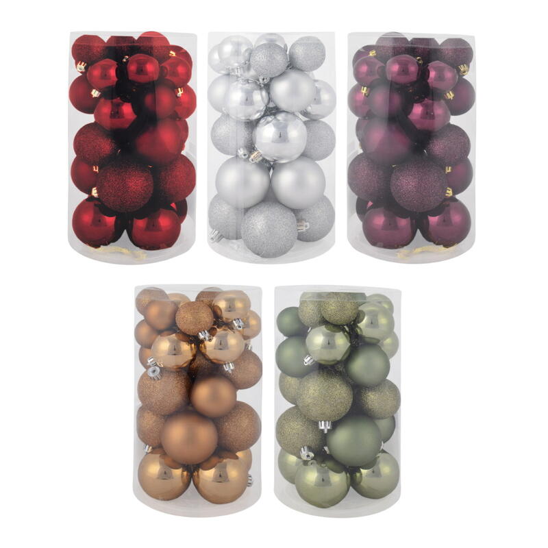 Christbaumkugeln aus Kunststoff, Baumschmuck bruchfest, Kugeln, Kunststoffkugeln, Weihnaschtsschmuck, Weihnachtsdeko