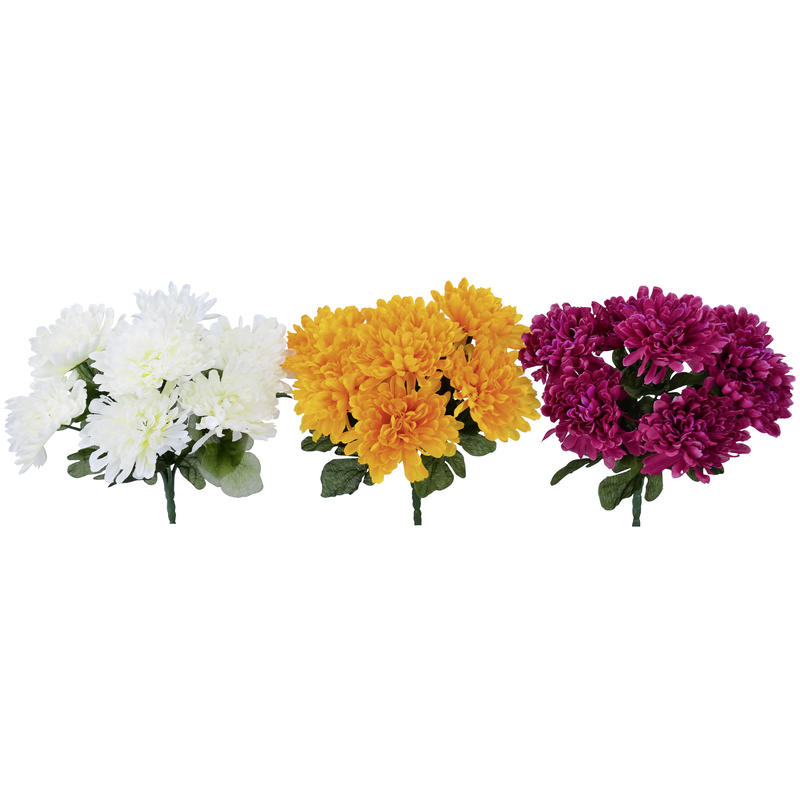 Chrysanthemen-Strauß Länge 25 cm, Kunstblume, Blumenstrauß, künstliche Blumen