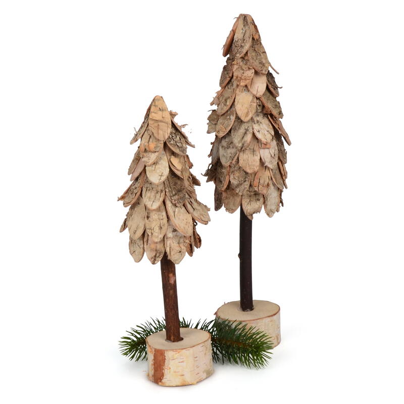 Deko-Baum aus Birkenholz, Baum, Tannenbaum zur Deko, Winterdeko, Weihnachtsdeko, Holzdeko