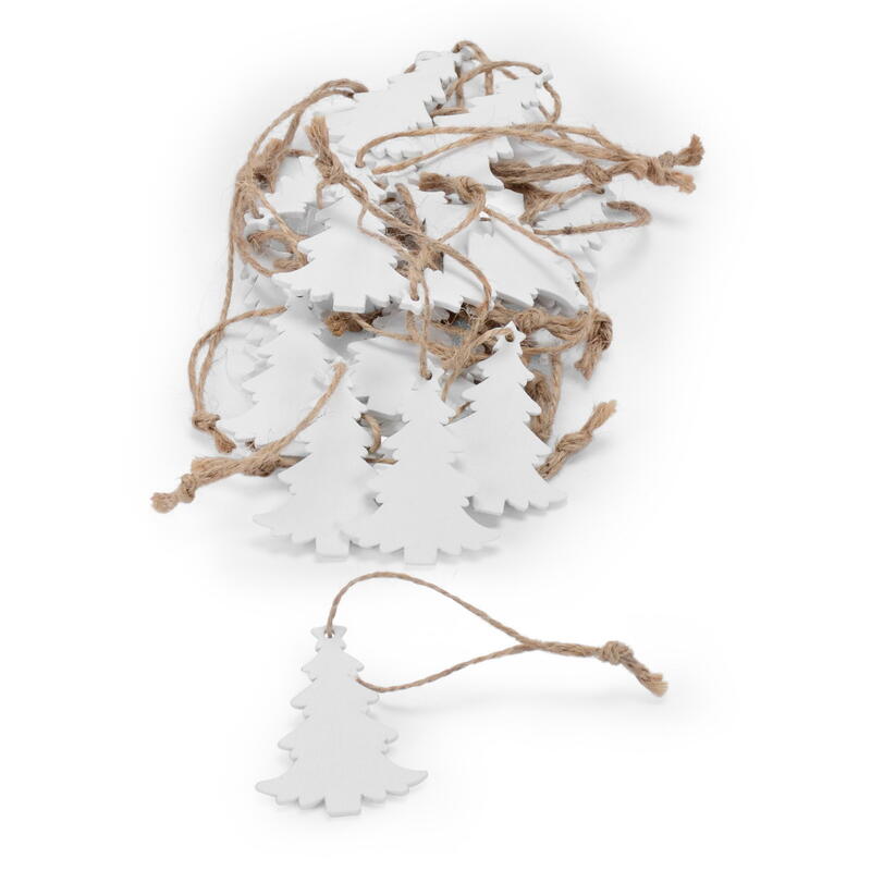 Dekohnger Tanne wei, Holzhnger, Hnger Tanne, Holzhnger Tanne, Tannenhnger, Baumschmuck, Weihnachtshnger, Geschenkhn