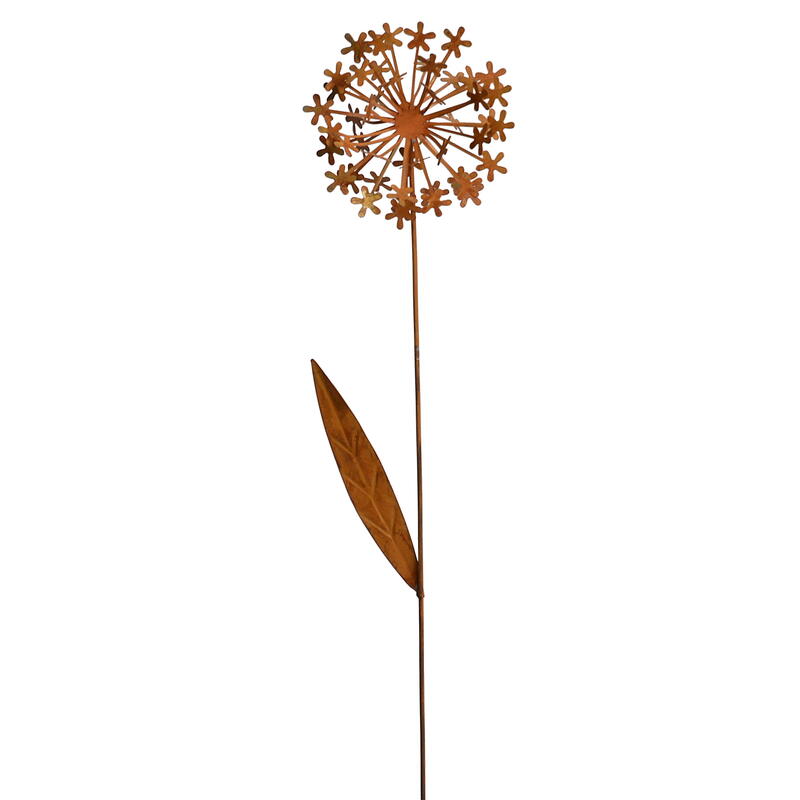 Dekostecker Pusteblume, Rostdeko, Gartenstecker, Blumenstecker, Rost Deko