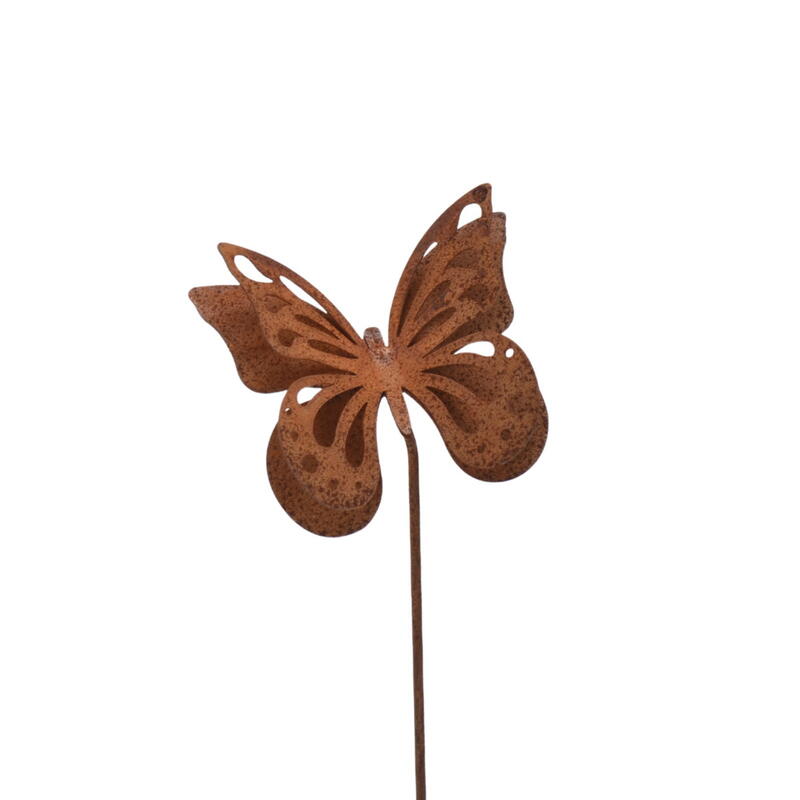 Dekostecker Schmetterling, Blumenstecker Schmetterling, Schmetterling Rost, Rost-Schmetterling, Gartenstecker, Rostdeko, Schmett