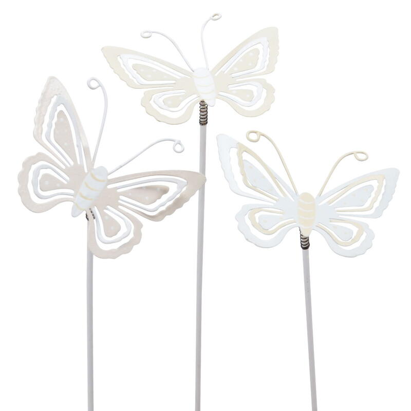 Dekostecker Schmetterling, Schmetterling, Metall-Schmetterling, Blumenstecker, Frhlingsstecker, Schmetterlings-Stecker, Frhlin