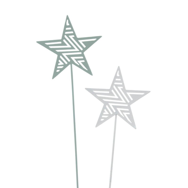 Dekostecker Stern, Sternstecker, Metallstecker Stern, Stern zum Stecken, Blumenstecker, Weihnachtsdeko 
