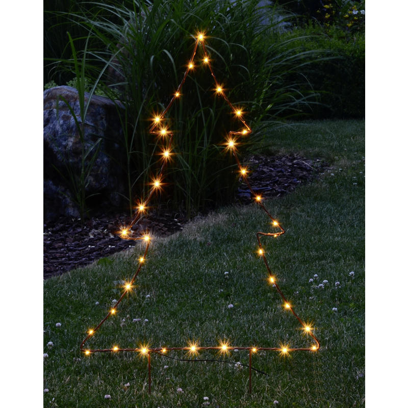 Dekostecker Tanne Beleuchtet Led Gartenstecker Weihnachtsdeko Rost