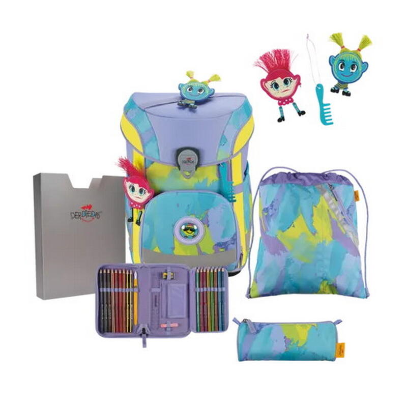 DerDieDas, Schulranzenset ErgoFlex Easy, 5-tlg.Hippie Hair