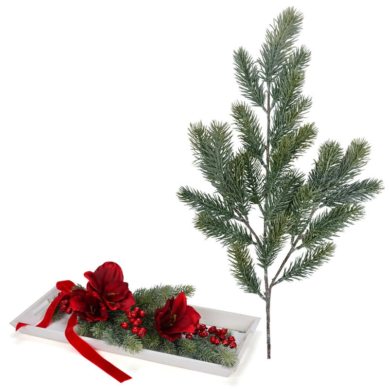 45 Stück Künstliche Tannenzweige Mit Roten Beeren – Wirklichkeitsnah & Flexibel Für Adventskränze & Weihnachtsdeko