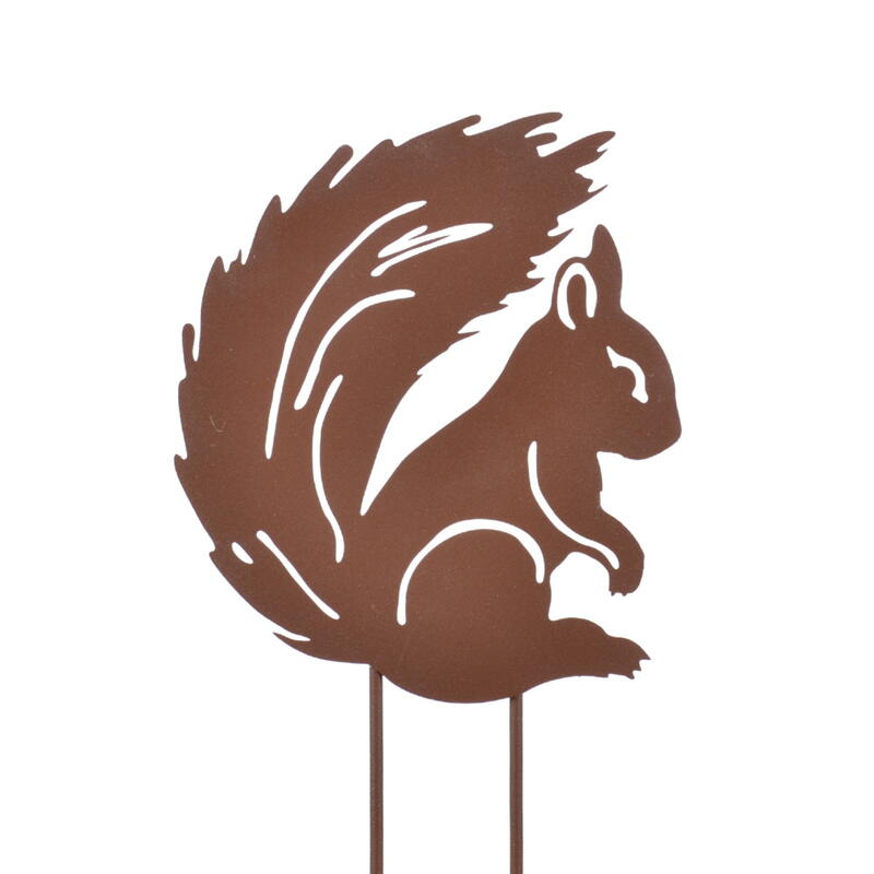 Eichhrnchen, Metall-Eichhrnchen, Herbstdeko, Dekostecker, Rostdeko