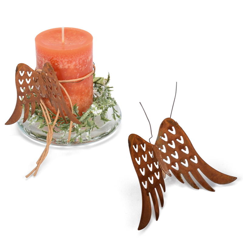 Engelsflügel Mit Draht Weihnachtsdeko Rost