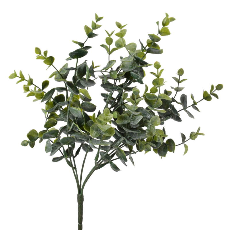 Eukalyptusbusch grn, Kunstblume, knstlicher Eukalyptus, Bltterzweig, Blattwerk, Kunstpflanze