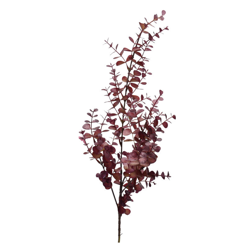 Eukalyptuszweig dunkelviolett, Kunstblume, Blätterzweig, Zweig, Kunstpflanze
