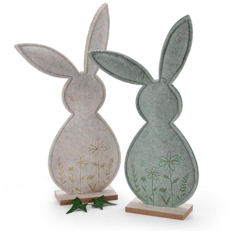 Filz-Hase, Filzhase Bunny, Dekohase, Osterhase, Osterdeko, Hasenfigur, Dekofigur Hase
