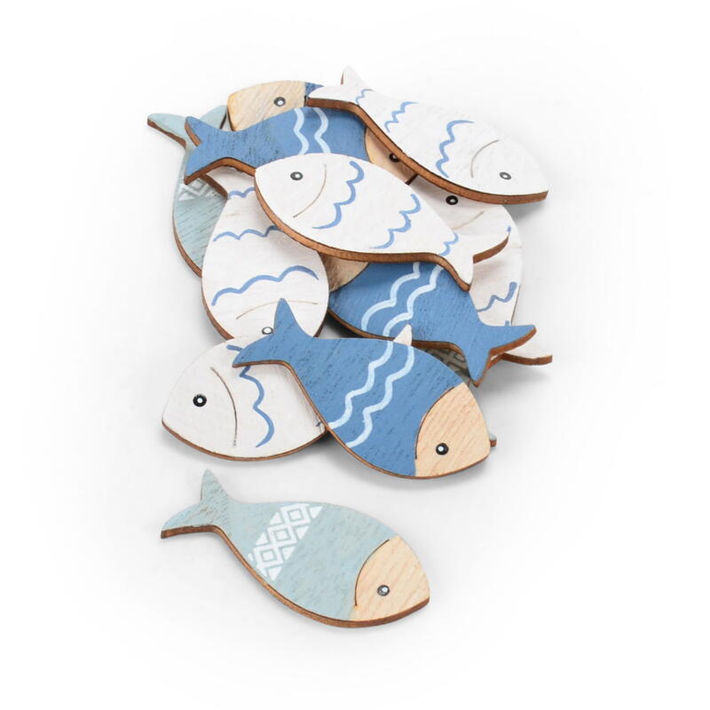 Fische, Fisch, Holzfisch, Streufisch, Streuartikel, Streudeko, Kommunion, Konfirmation, Maritime Deko