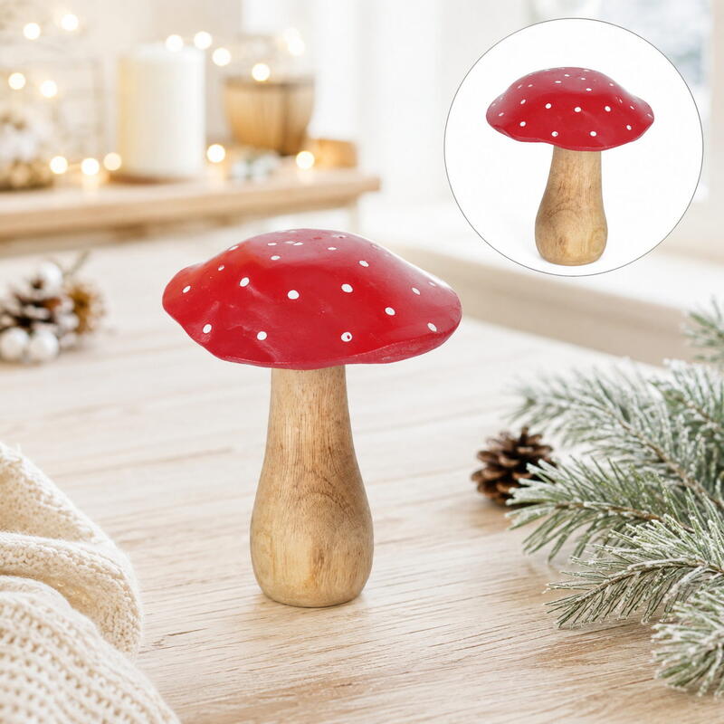 Fliegenpilz aus Holz, Herbstdeko