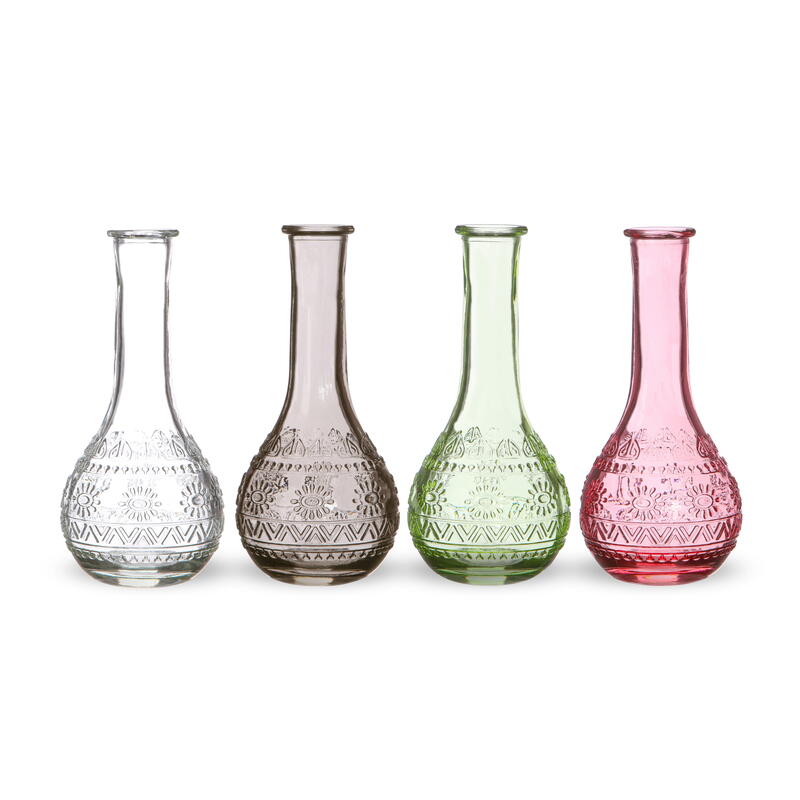 Glasflasche Paris, Glasvase, Blumenvase, Glasgef, Kerzenhalter, Kerzenstnder