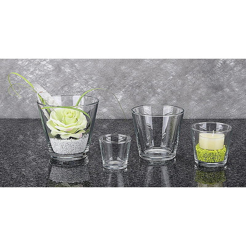 Glasgefäß Potmania, Glasvase, Teelichtglas, Teelichthalter