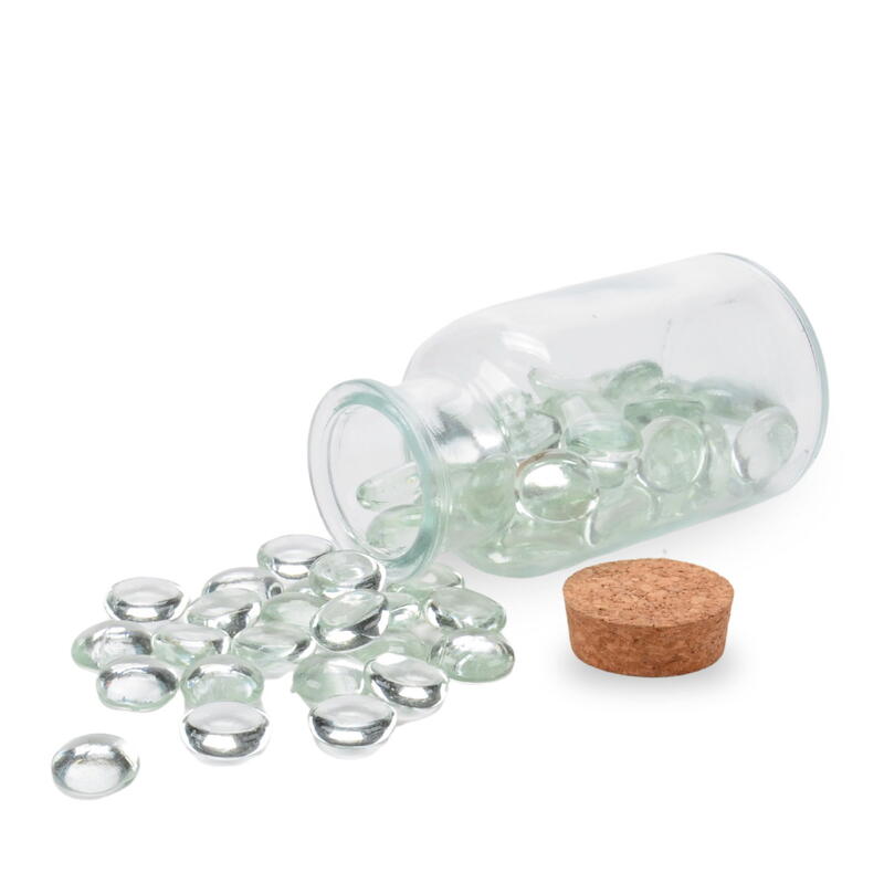 Glasnuggets in Flasche, Nuggets, Streudeko, Glassteine