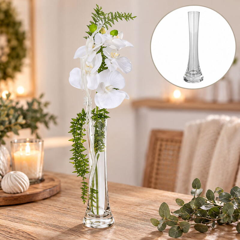Glasvase Solifleur Ø 3 cm, Glasgefäß, Vase, Glas