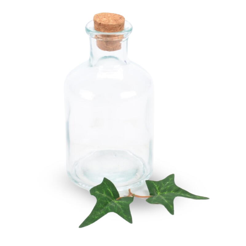 Glasvase mit Korken, Glasflasche, Glasvase, Glas , Vase, V�schen, Minivase, Glasflasche, Flasche