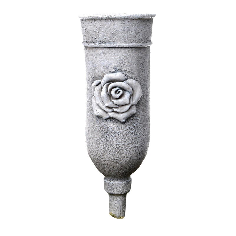 Grabvase, Grabvase mit Rose, Vase fr Friedhof, Vase frs Grab, Trauerschmuck, Vase, Friedhofsvase, Blumenvase